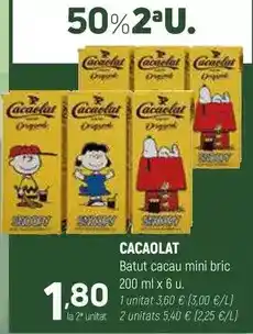Coviran Cacaolat - batut cacau mini bric oferta