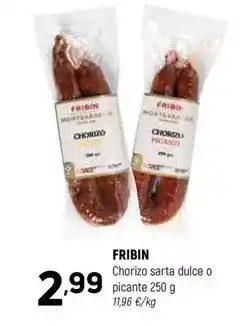 Coviran Fribin - chorizo sarta dulce o picante oferta