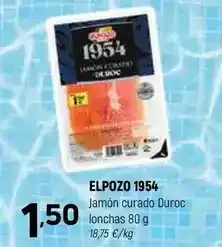 Coviran Elpozo - jamon curado duroc lonchas oferta