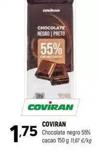 Coviran Coviran - chocolate negro 55% cacao oferta