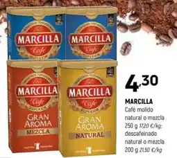 Coviran Marcilla - cafe molido natural o mezcla descafeinado natural o mezcla oferta