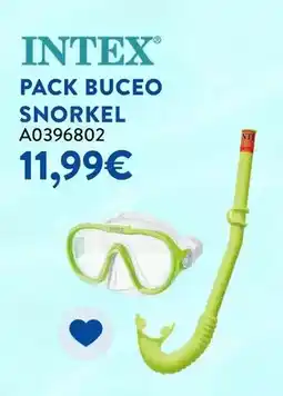 Juguettos Intex - pack buceo snorkel oferta