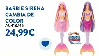 Juguettos Barbie sirena cambia de color oferta