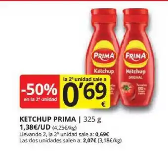 Supermercados MAS Ketchup Prima 325g oferta