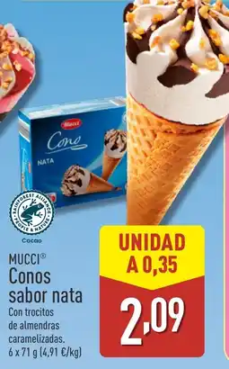 ALDI MUCCI Conos sabor nata oferta