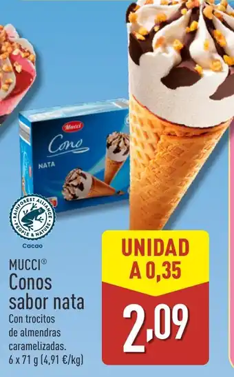 ALDI MUCCI Conos sabor nata oferta