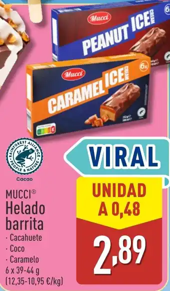 ALDI MUCCI Helado barrita oferta