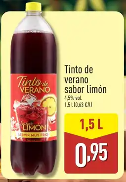 ALDI Tinto de verano sabor limón oferta