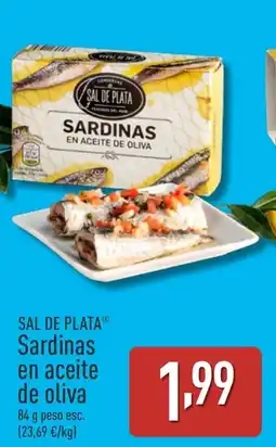 ALDI SAL DE PLATA Sardinas en aceite de oliva oferta