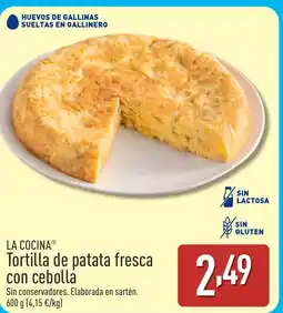 ALDI LA COCINA Tortilla de patata fresca con cebolla oferta