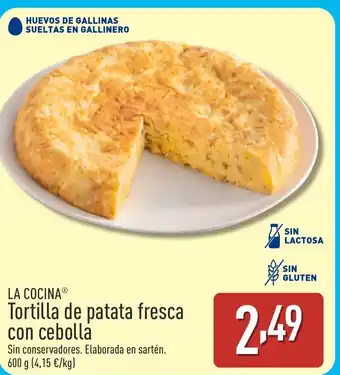 ALDI LA COCINA Tortilla de patata fresca con cebolla oferta