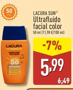ALDI LACURA Sun Ultrafluido facial color oferta