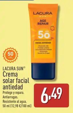 ALDI LACURA Sun Crema solar facial antiedad oferta