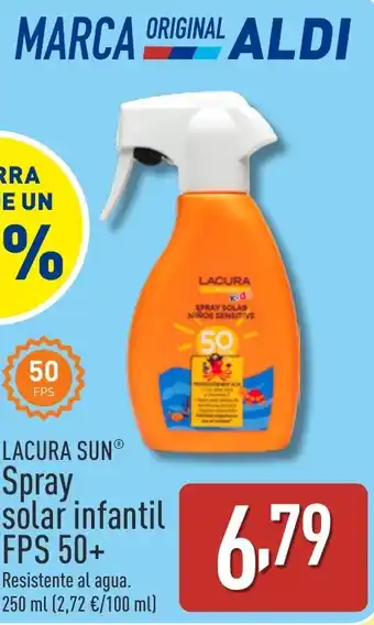 ALDI LACURA Sun Spray solar infantil FPS 50+ oferta
