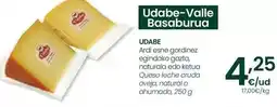 Eroski Udabe - queso leche cruda oveja, natural o ahumado oferta