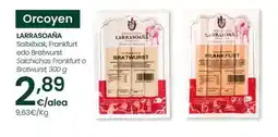 Eroski Larrasoaña - salchichas frankfurt o bratwurst oferta
