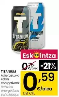 Eroski Titanium - bebidas energéticas oferta