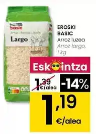 Eroski Eroski basic - arroz largo oferta