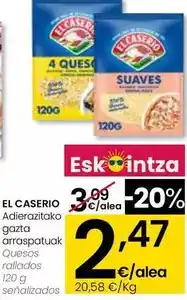 Eroski El caserío - quesos rallados oferta