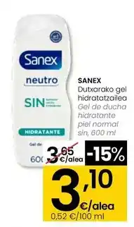 Eroski Sanex - gel de ducha hidratante piel normal oferta