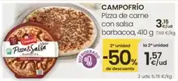 Eroski Campofrío - pizza de carne con salsa barbacoa oferta
