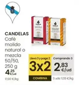 Eroski Candelas - café molido natural o mezcla 50/50 oferta