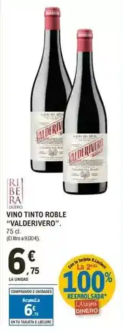 E.Leclerc Valderivero - vino tinto roble oferta