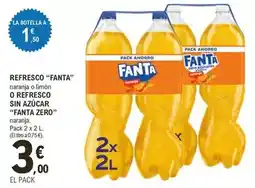 E.Leclerc Fanta - refresco naranja o limón o refresco sin azucar zero oferta