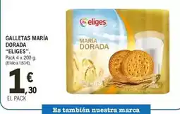 E.Leclerc Eliges - galletas maría dorada oferta
