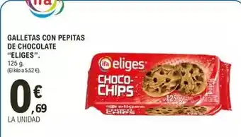 E.Leclerc Eliges - galletas con pepitas de chocolate oferta