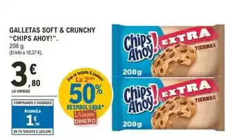 E.Leclerc Chips ahoy - galletas soft & crunchy oferta