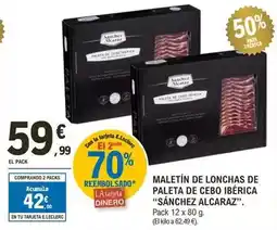 E.Leclerc Sánchez alcaraz - maletin de lonchas de paleta de cebo iberica oferta
