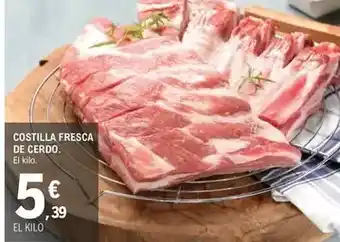 E.Leclerc Costilla fresca de cerdo oferta
