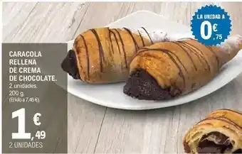 E.Leclerc Caracola rellena de crema de chocolate oferta