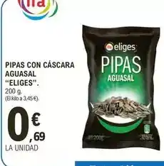 E.Leclerc Eliges - pipas con cascara aguasal oferta