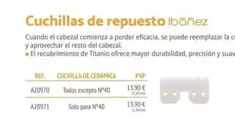 Setter Bakio Cuchilas de repuesto oferta