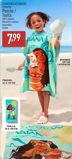 ALDI Disney/nickelodeon/ pepapig poncho / toalla oferta