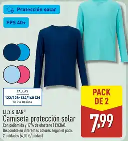 ALDI Lily & dan camiseta protección solar oferta