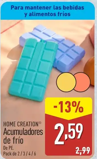 ALDI HOME CREATION Acumuladores de frío oferta