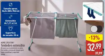 ALDI HOME CREATION Tendedero extensible oferta