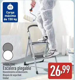 ALDI WORKZONE Escalera plegable oferta