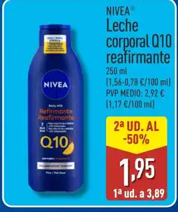 ALDI NIVEA Leche corporal Q10 reafirmante oferta