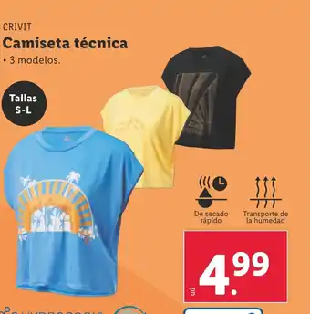 Lidl CRIVIT Camiseta técnica oferta