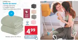Lidl LIVARNO HOME Toalla de mano oferta