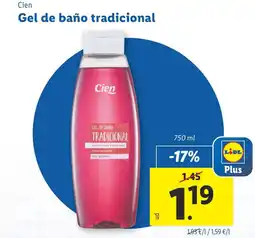 Lidl CIEN Gel de baño tradicional oferta