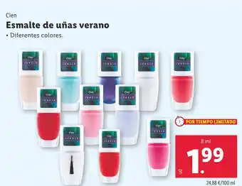 Lidl CIEN Esmalte de uñas verano oferta