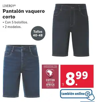 Lidl LIVERGY Pantalón vaquero corto oferta