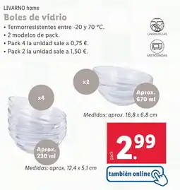 Lidl LIVARNO HOME Boles de vidrio oferta