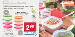 Lidl LIVARNO HOME Recipientes portalimentos oferta