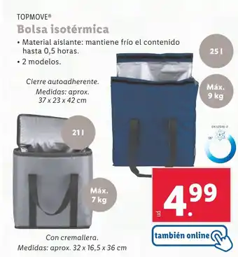 Lidl TOPMOVE Bolsa isotérmica oferta